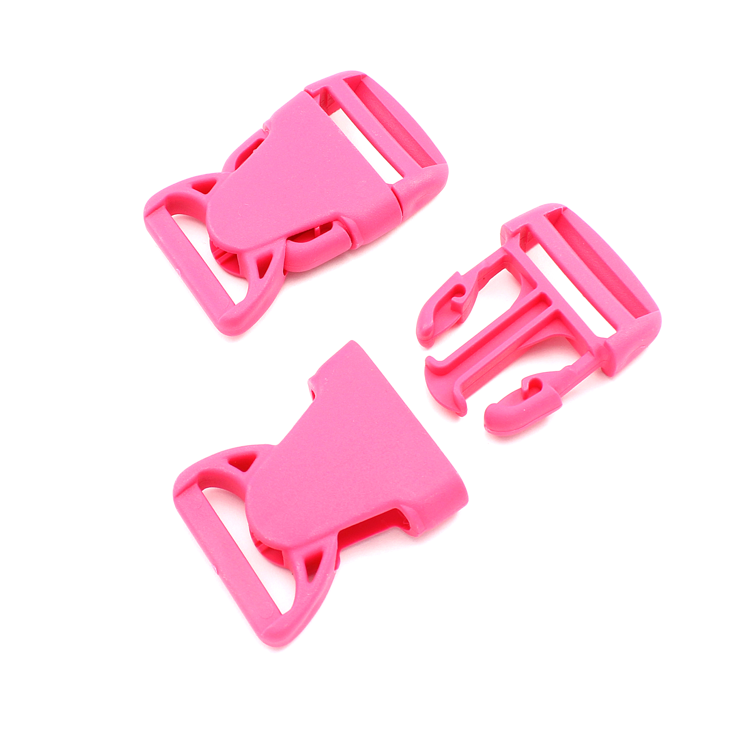 10 Steckschnallen Pink / Rosa 30mm Schnalle Kunststoffschnalle Steckverschluss