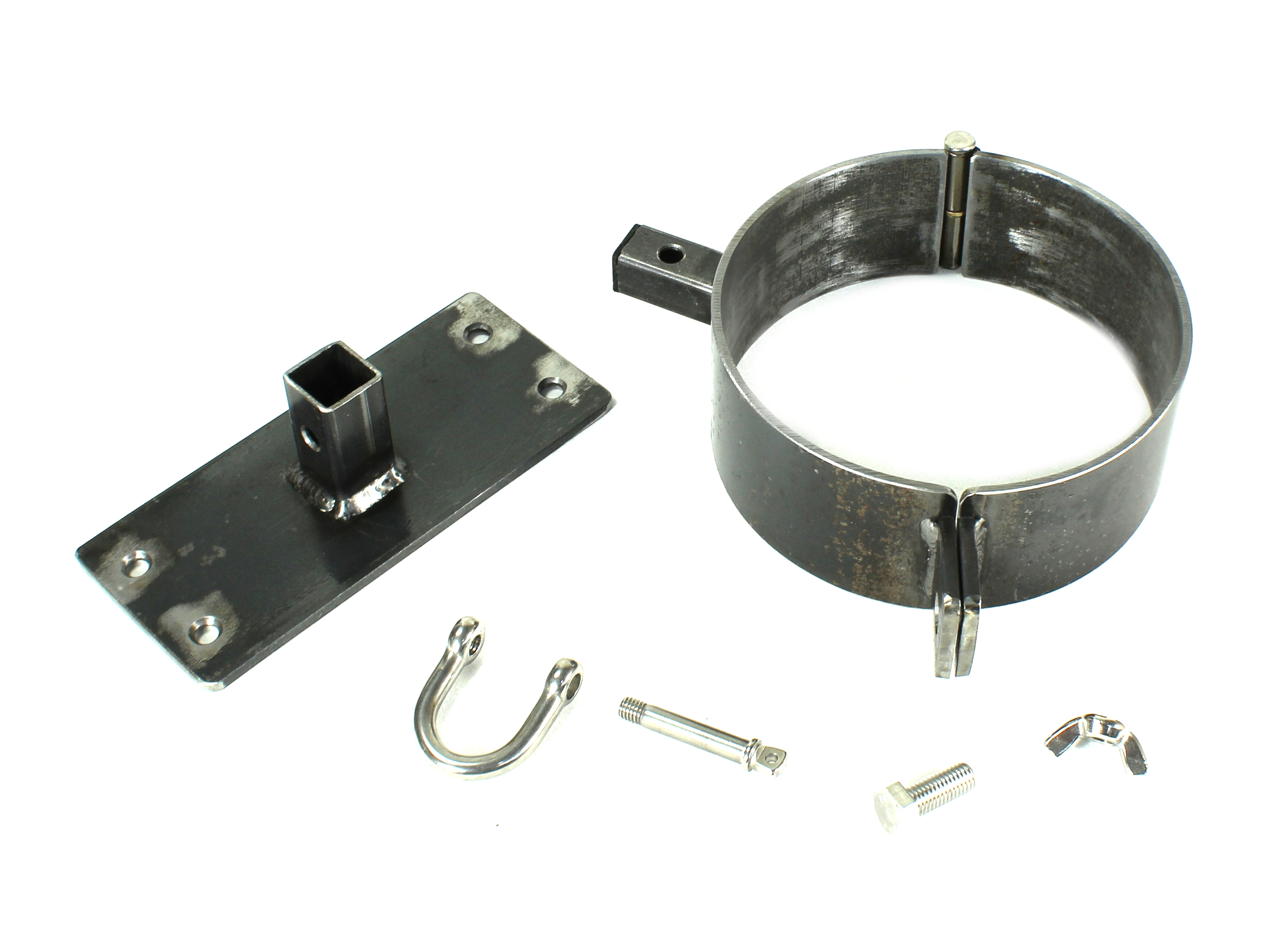 Halsfessel mit Wandhaltter Eisenfessel 134mm Fessel BDSM SM Mittelalter Bondage Knebel 