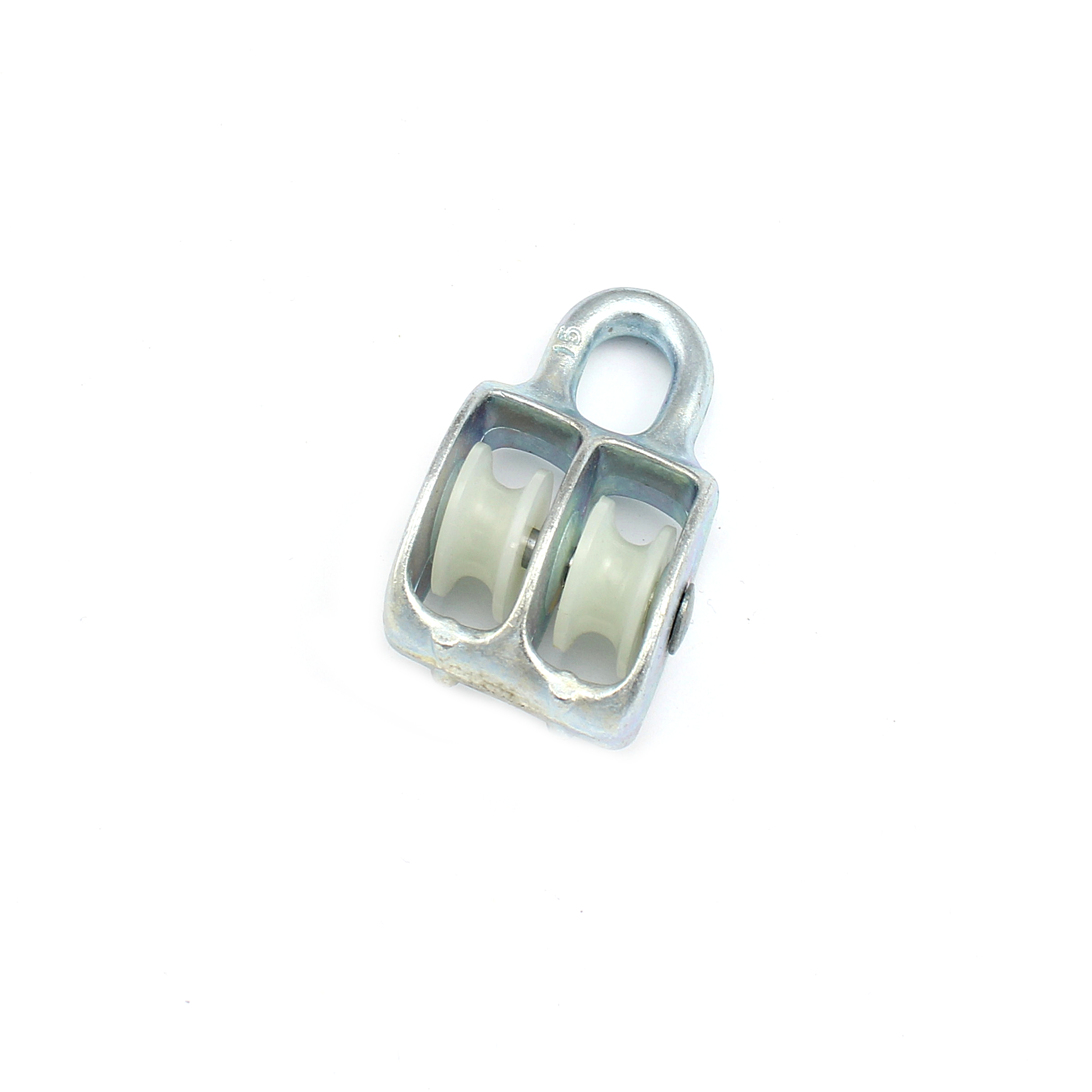 2 Blockseilrolle 15mm f. Seil 5mm Seilrolle Umlenkrolle Rolle