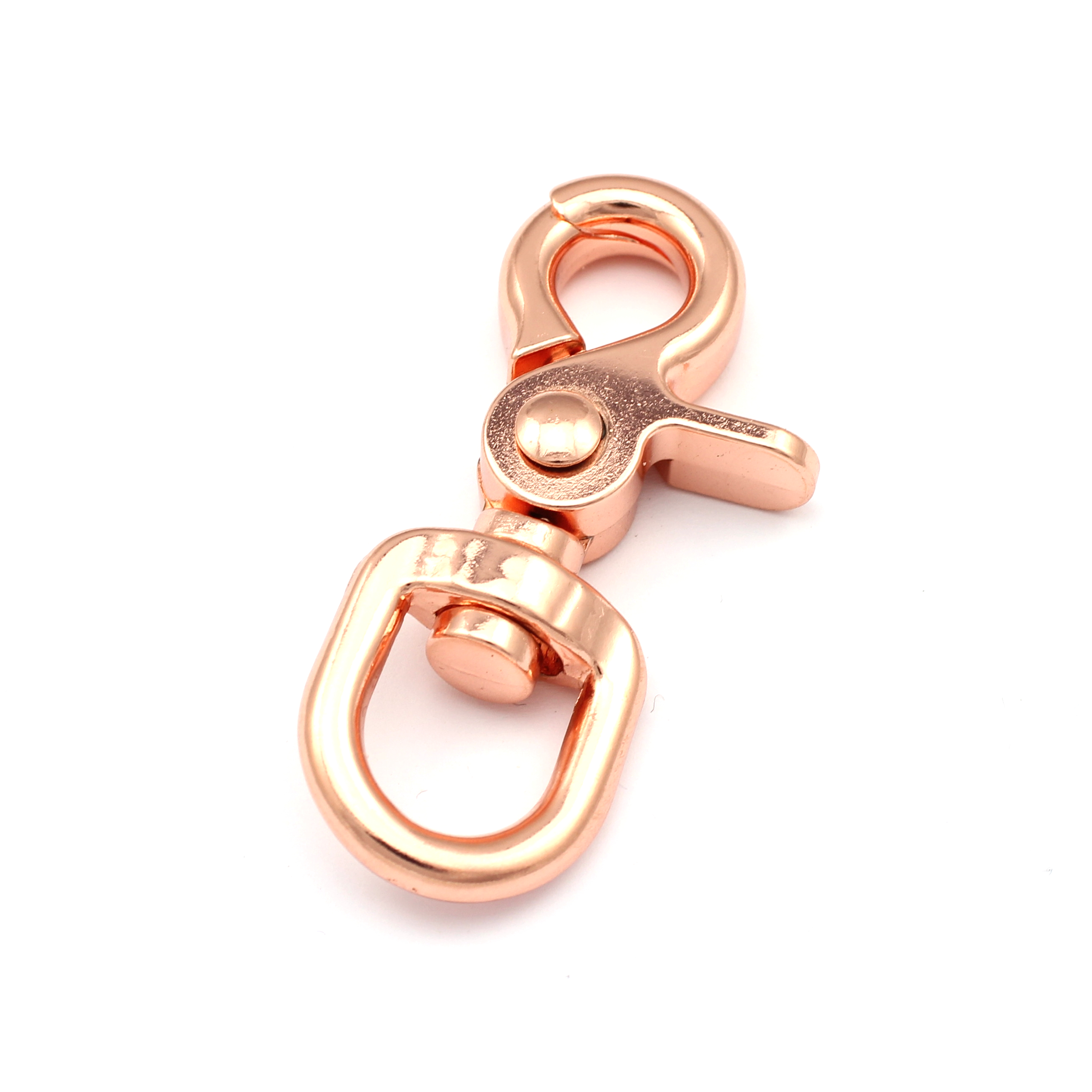 10 Scherenkarabiener Rose 67 x 26mm mit Wirbel Gurt B 15mm Karabinerhaken