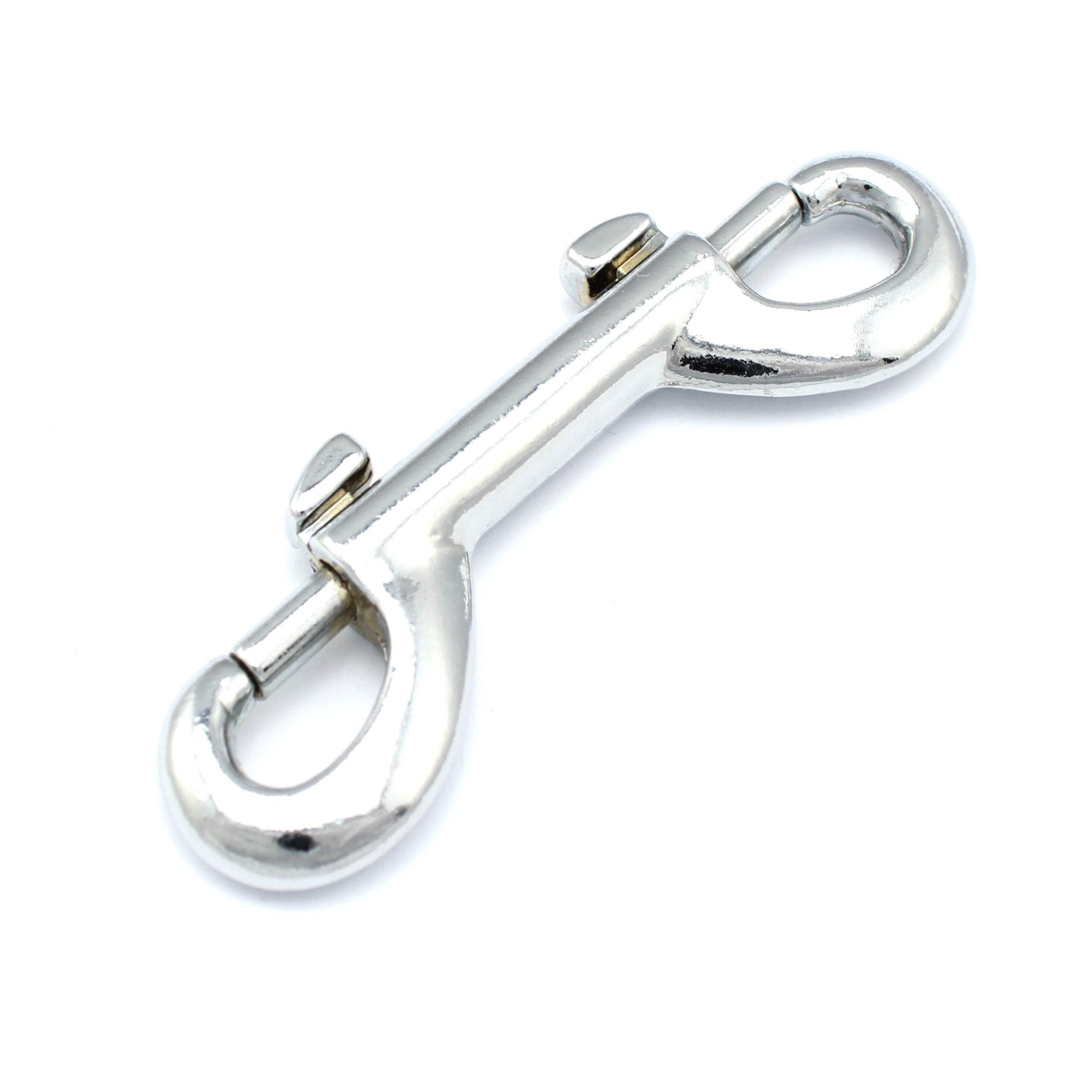 5 Doppelbolzenkarabiner länge 88mm verchromt Karabiner