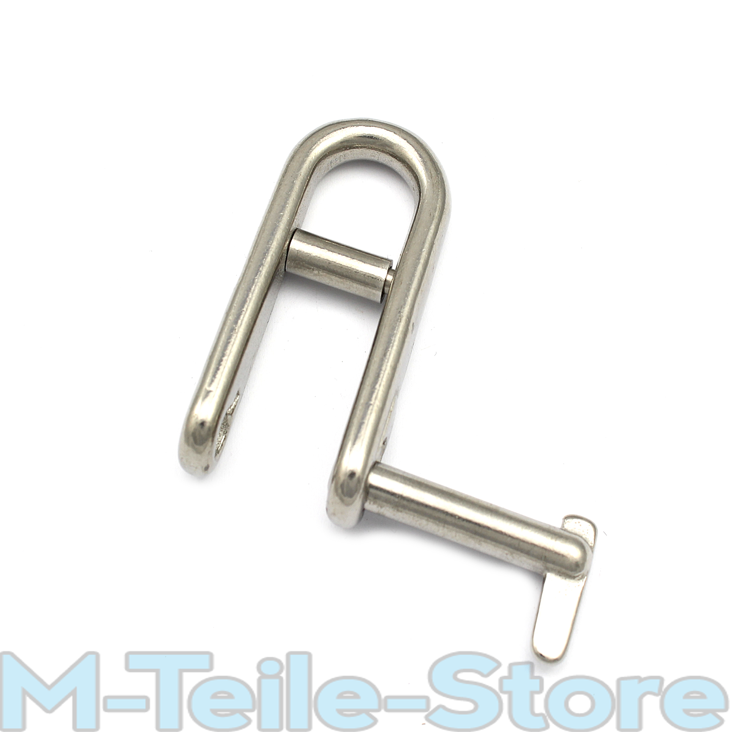 Schlüsselschäkel mit Steg Edelstahl A4 5mm Schäkel gerade extra lang