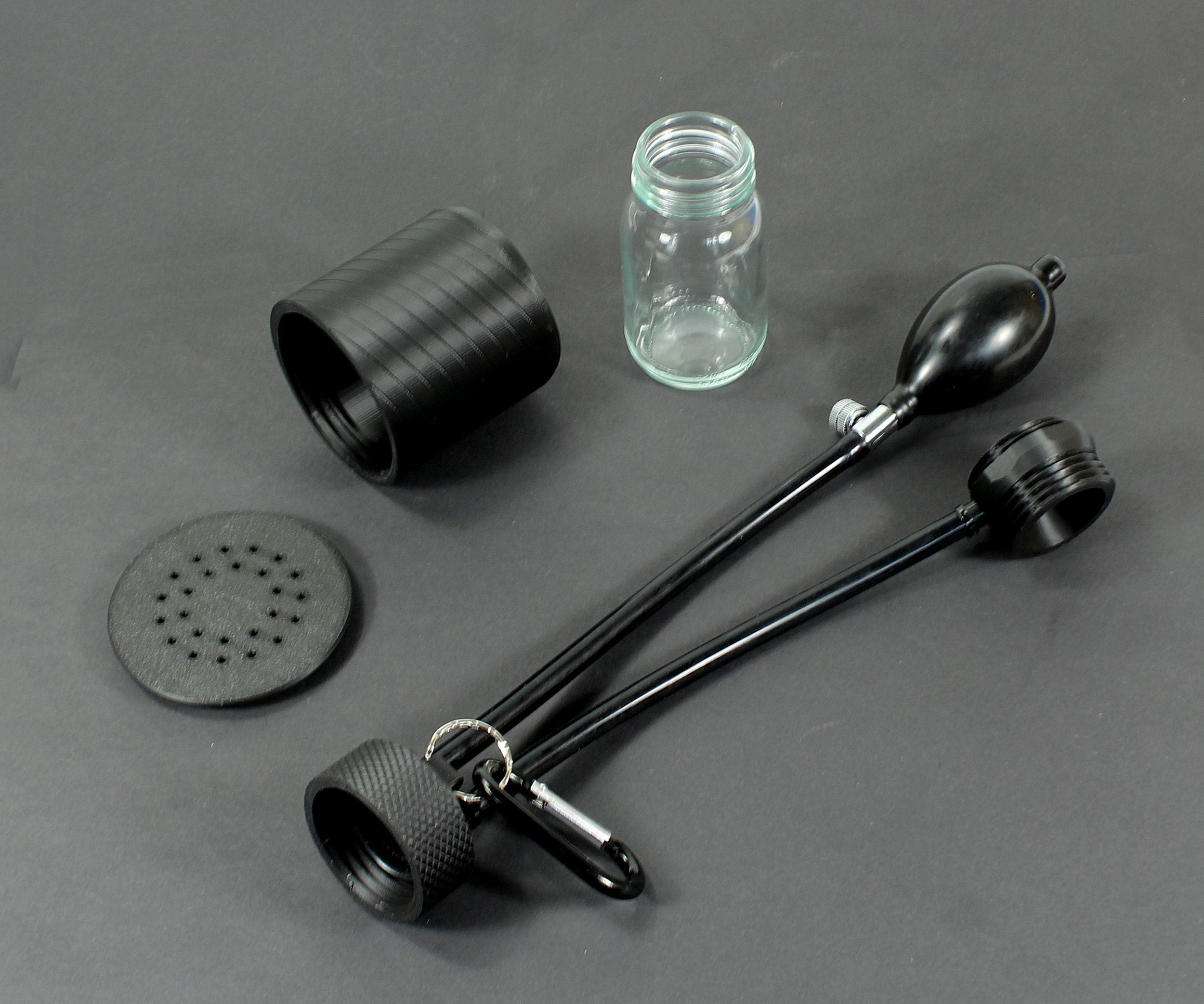 Poppersflasche und Sockenfilter mit Anschluss 6mm Gasmaske FM12 GP5 S10 FMJ08 C3 Filter Attrappe 