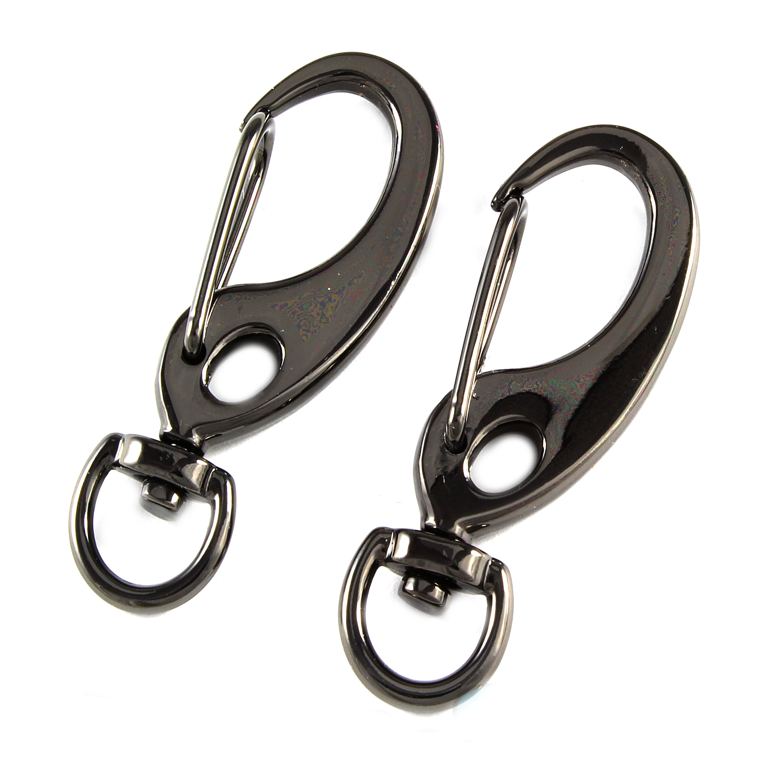 10 Schnapphaken mit Wirbel 44 x 13mm Gurtbreite 9mm Karabiner