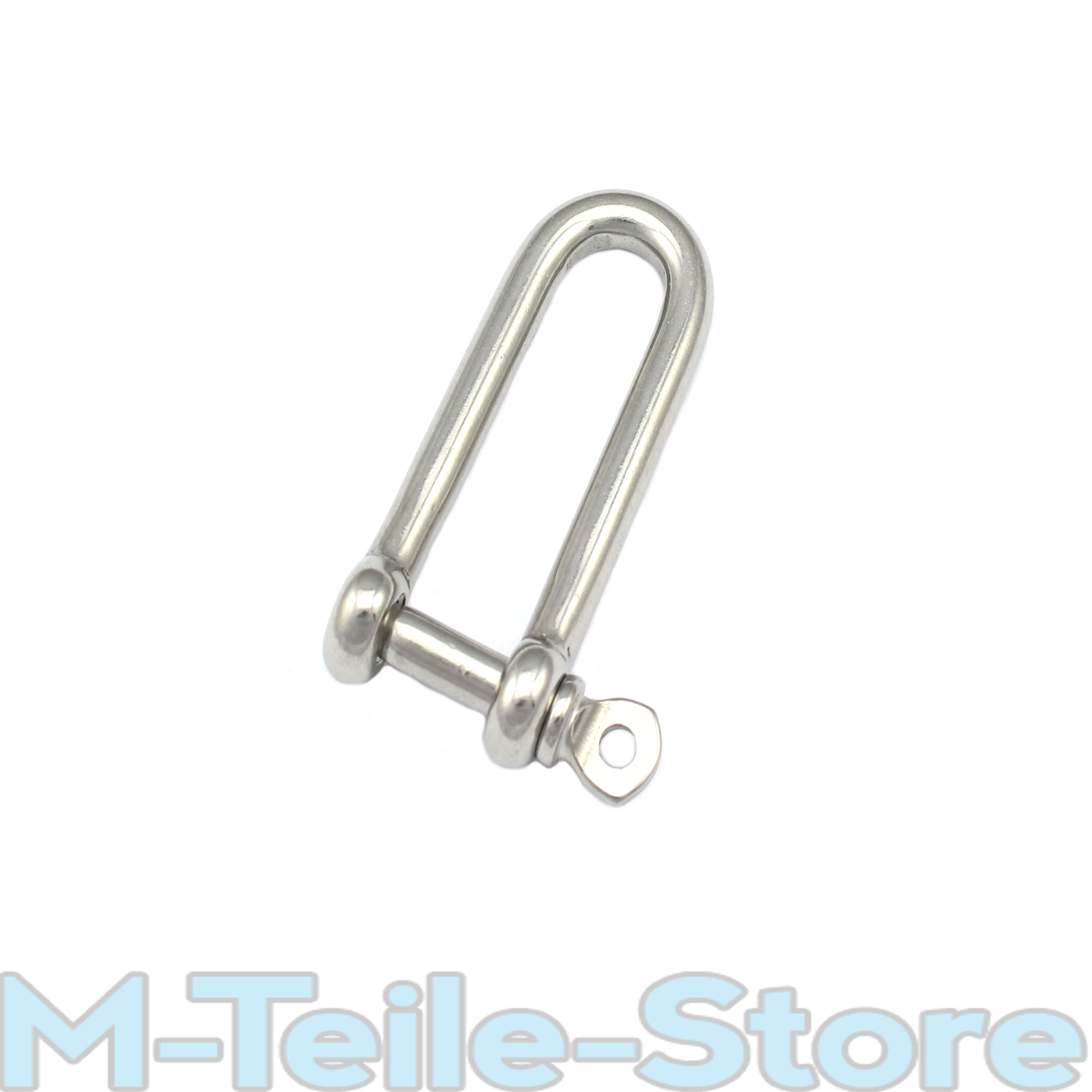 Schäkel lang 10mm Form D Edelstahl A4 gerade extra lang Rundschäkel Verbinder