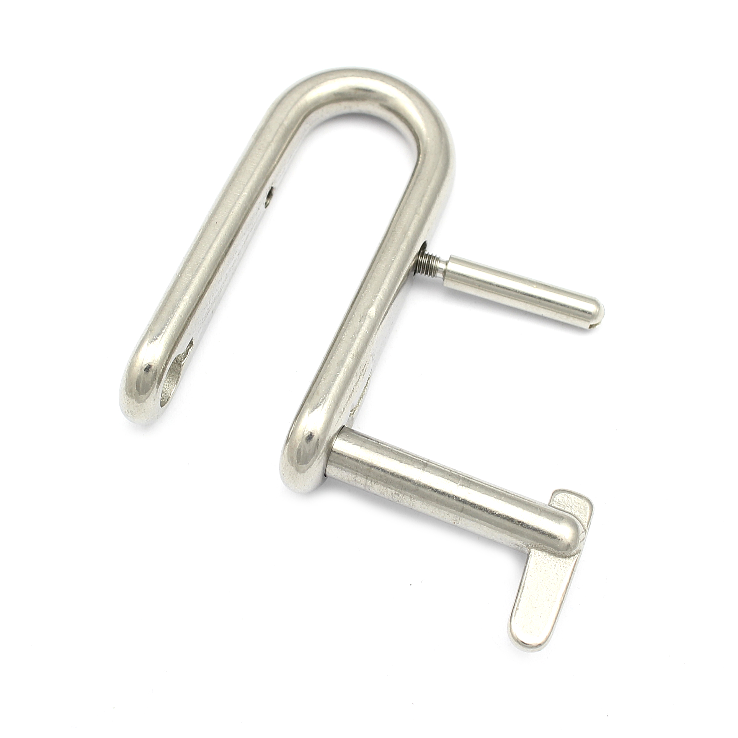Schlüsselschäkel 5mm mit lösbarem Steg Edelstahl A4 Schäkel gerade extra lang